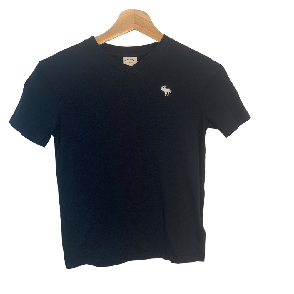 Abercrombie Kids Navy Short Sleeve Shirt V-Neck Size XS 8
